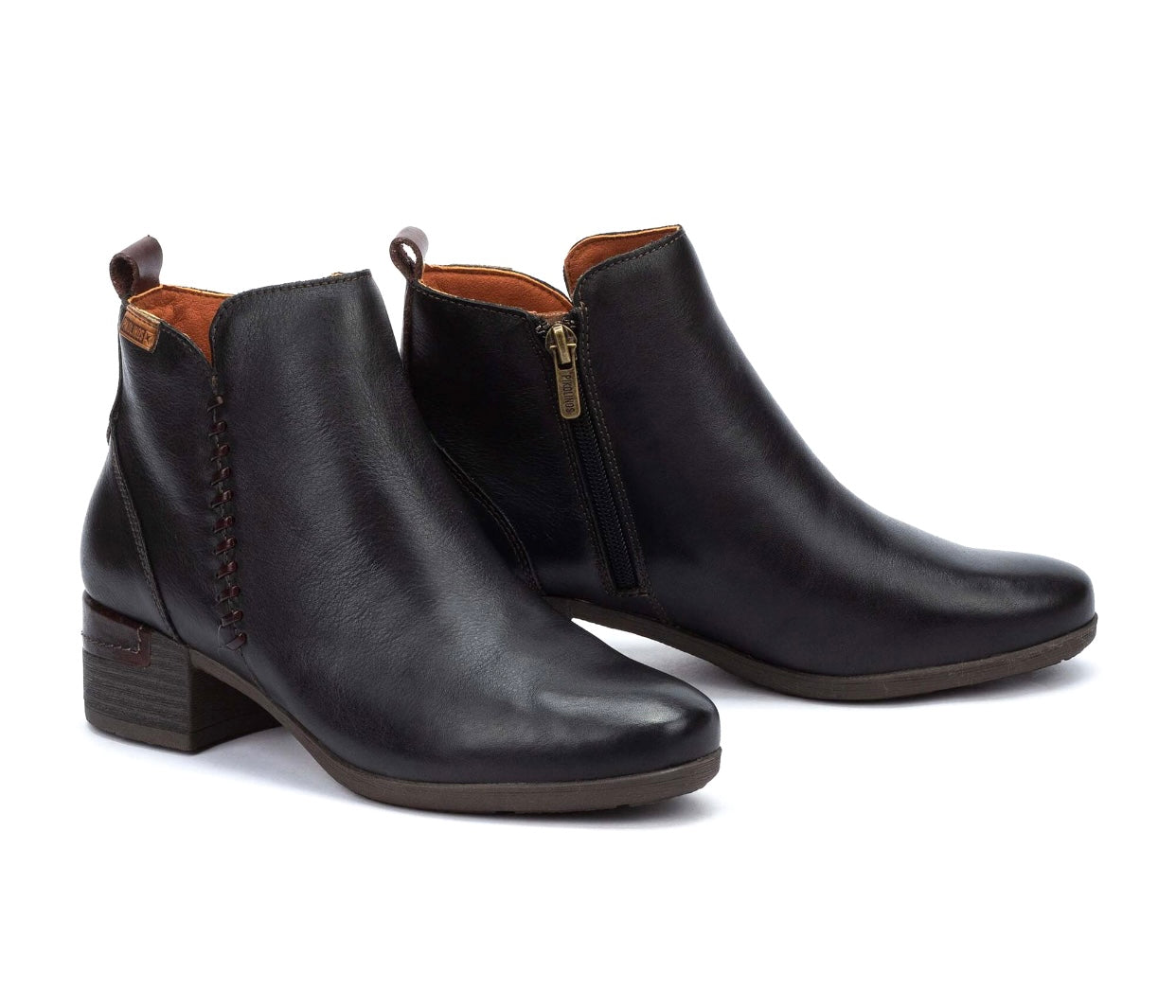 Pikolinos Malaga W6W-8950 Black Zip Ankle Boots Made In Spain