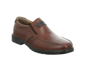 Josef Seibel Alastair 03 Cognac Kombi Brown Leather Slip On Shoes