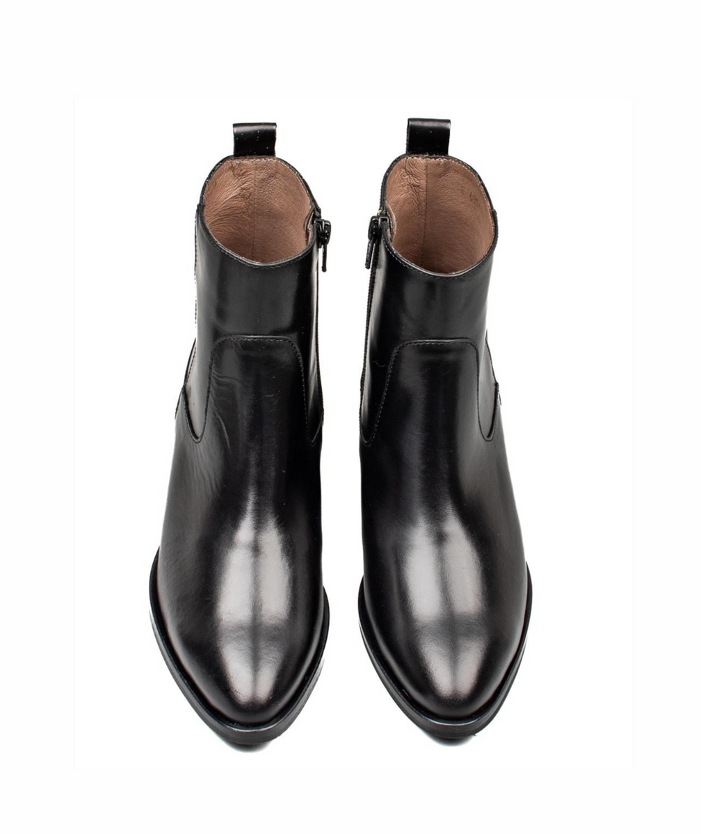 Wonders Black Kid: Stivaletto Alla Caviglia In Pelle E Lycra – Tacco 7 Cm – Suola WondersFly