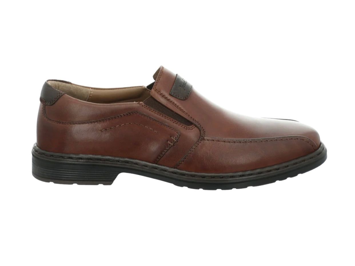Josef Seibel Alastair 03 Cognac Kombi Brown Leather Slip On Shoes