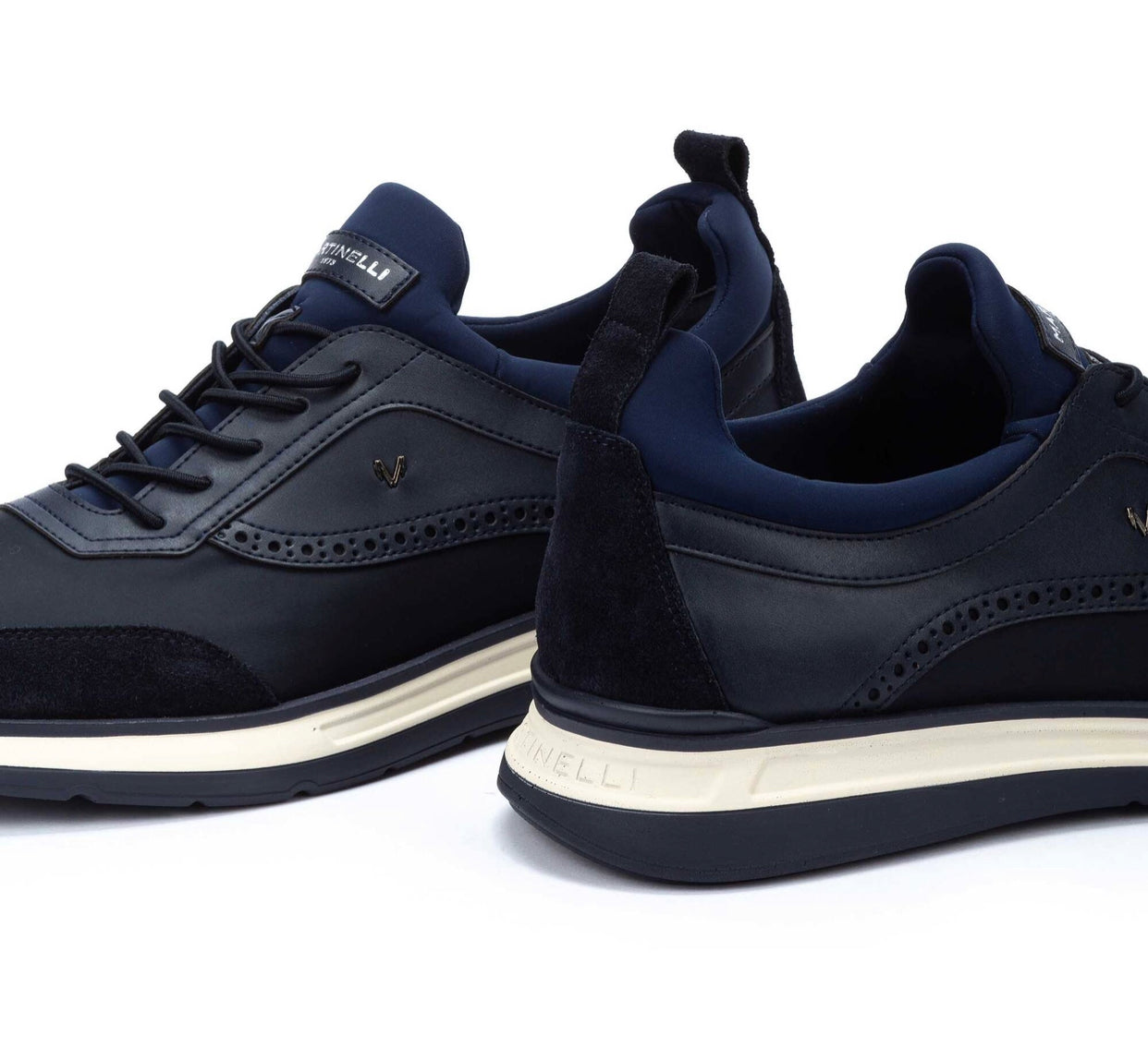 Martinelli Walden Dark Blue 1606-2733X1 Sneaker 5 Eyelet Shoe Made In Spain
