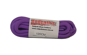 Redpath’s Purple 47 Inch 120cm (6-8 Eyelet) Round Polyester Shoe Laces