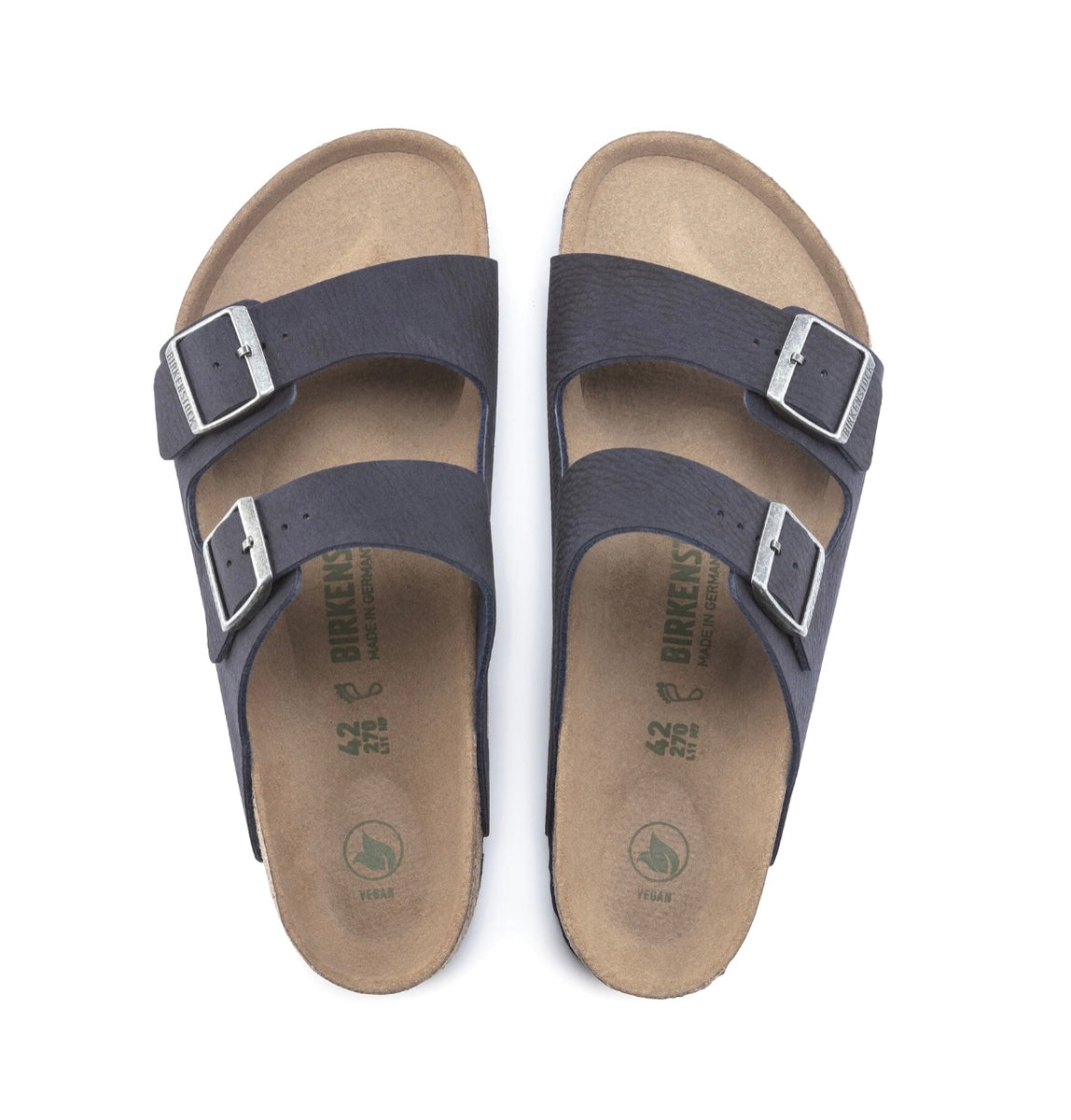 Birkenstock Arizona Desert Dust Indigo Blue Microfiber Vegan Made