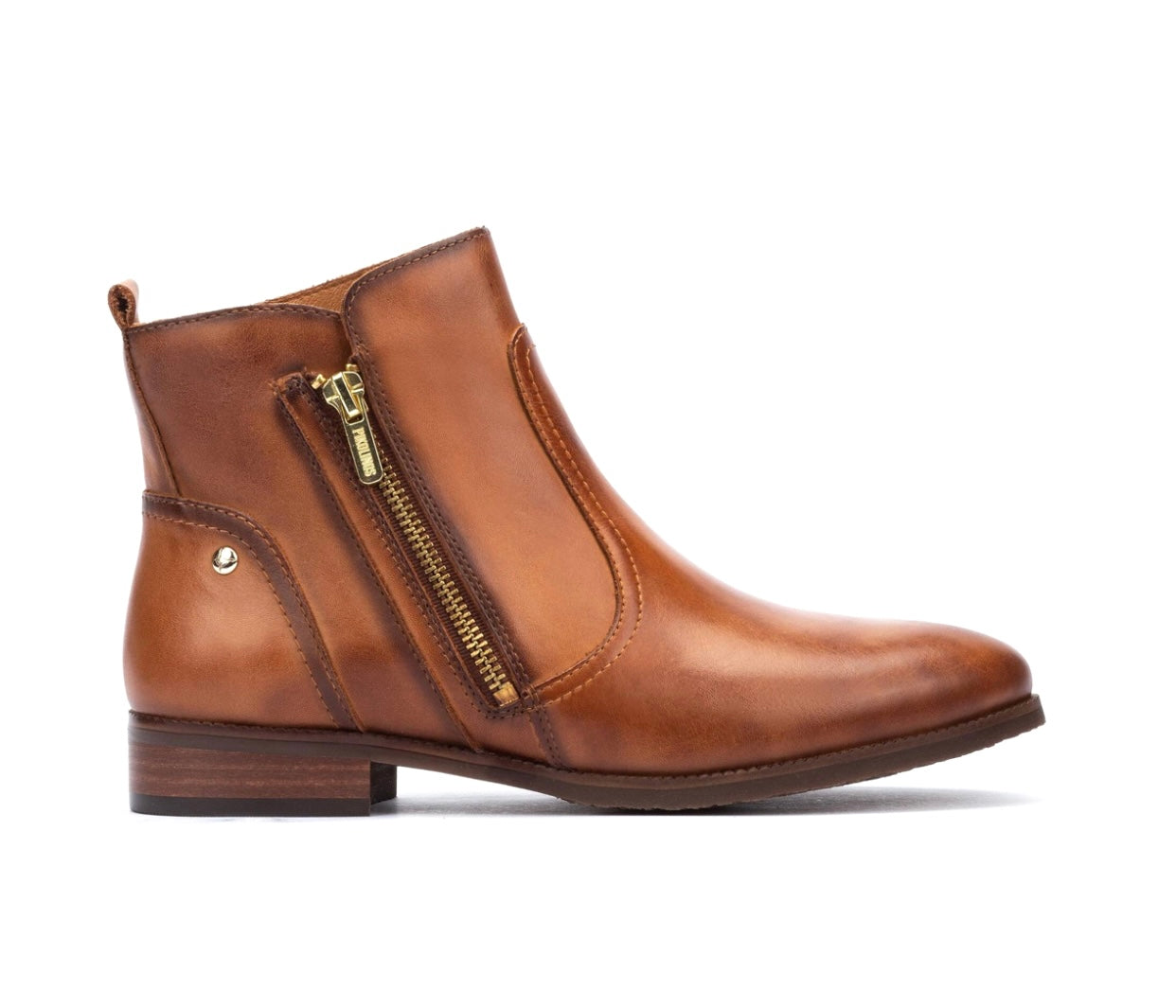 Pikolinos Royal W4D-8795 Brandy Light Tan Zip Ankle Boot Made In Spain