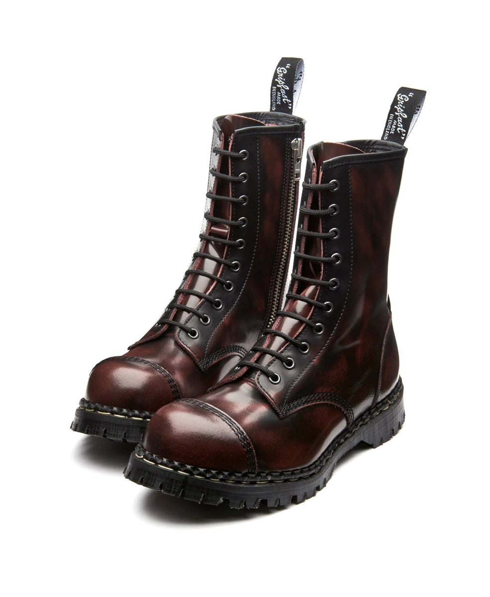 Toe Cap Gripfast Oxblood Boots Solovair Eye Steel Cap Gripfast In