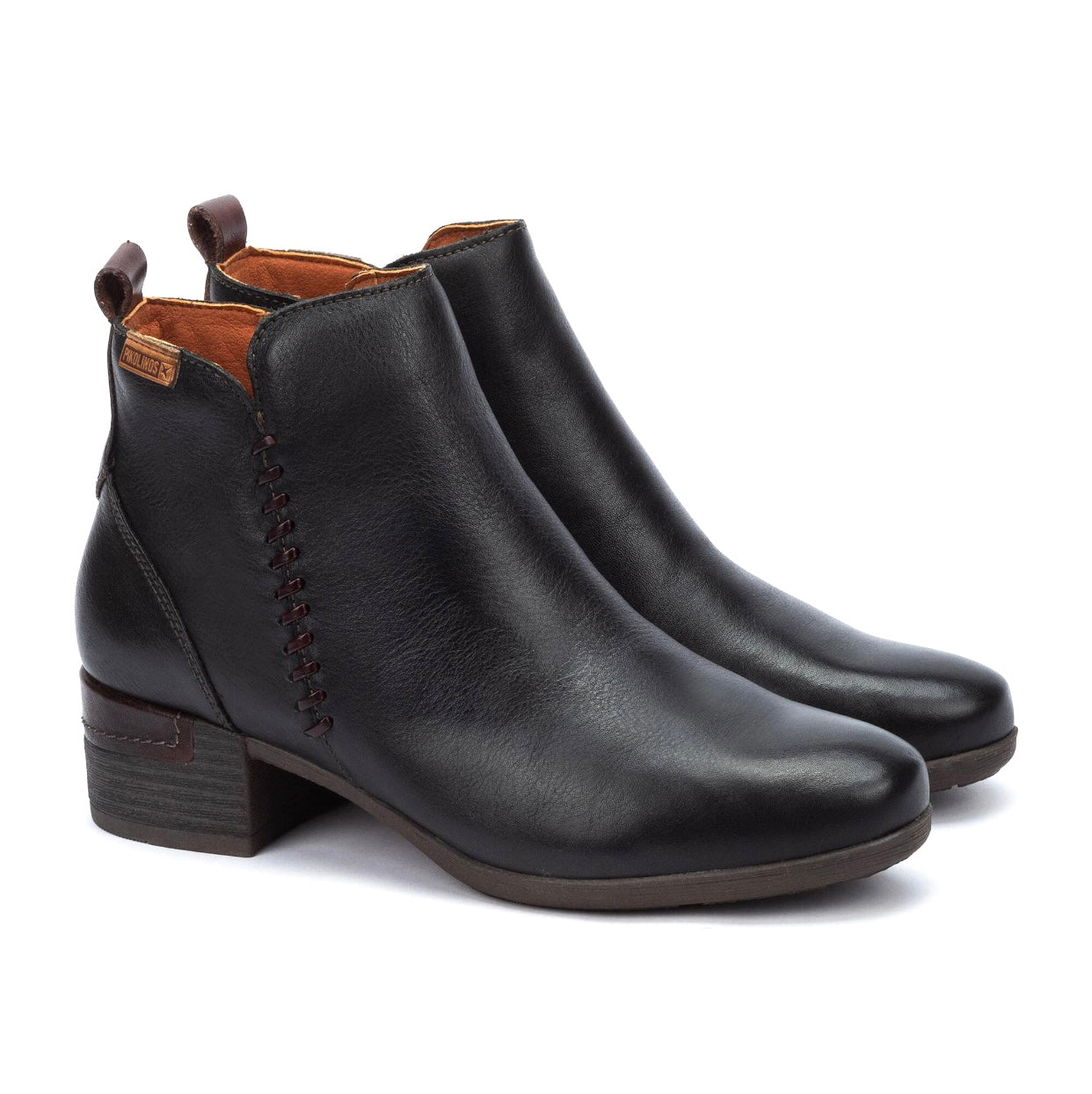 Pikolinos Malaga W6W-8950 Black Zip Ankle Boots Made In Spain