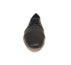Sala Europe Kristy Black 3 Eyelet Perforated Shoe Made In Turkey