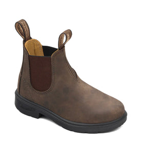 Blundstone 565 Rustic Brown Kids Soft Toe Elastic Sided Boot