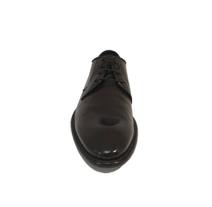 Brando Fiore Black Leather 4 Eyelet Oxford Dress Shoe Made In Italy