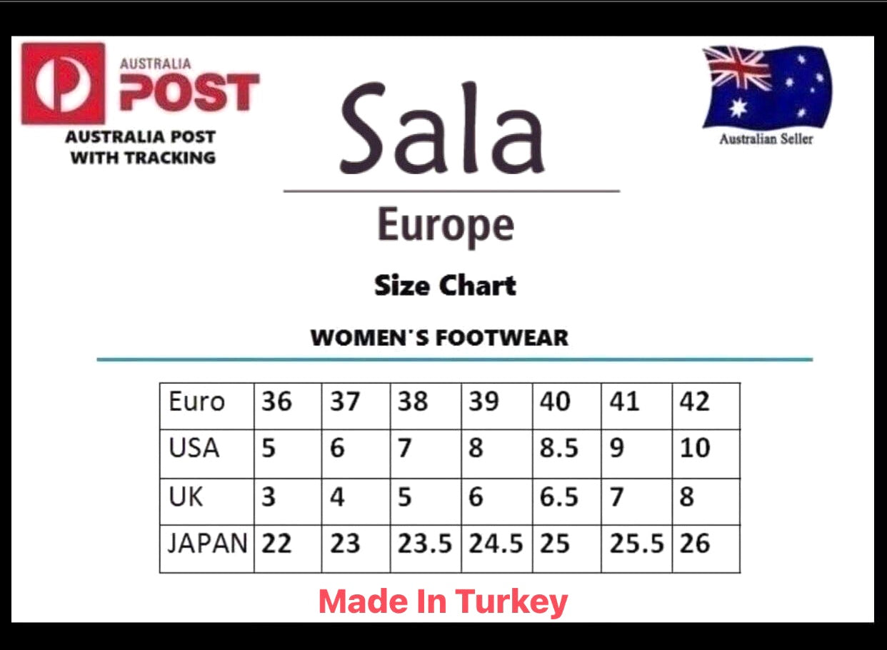 Sala Europe Foam Black Leather Wedge Zip Mid Calf Boot Made In Turkey