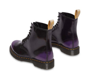 Dr. Martens 1460 Black Rich Purple Oxford Rub Off Vegan Ankle 8 Eyelet Boot