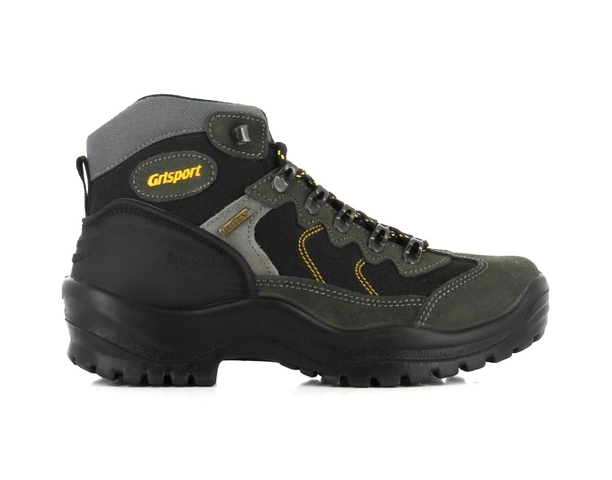Grisport 10694S12G Grigio Scuro Green Black Grey 6 Eyelet Hiking Boot Made In Italy