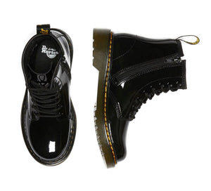 Dr. Martens 1460 Delaney Y Black Patent Lamper Zip Junior 8 Eyelet Boot