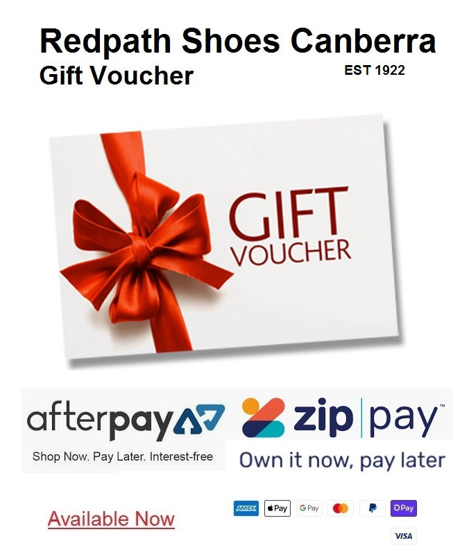 Redpath Shoes Canberra Gift Voucher Online and In-Store