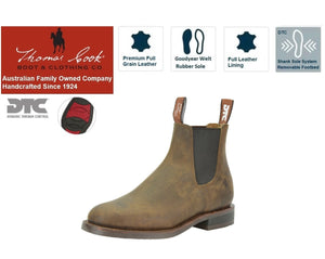 Thomas Cook Duramax DTC Distressed Crazyhorse Brown Chelsea Boot