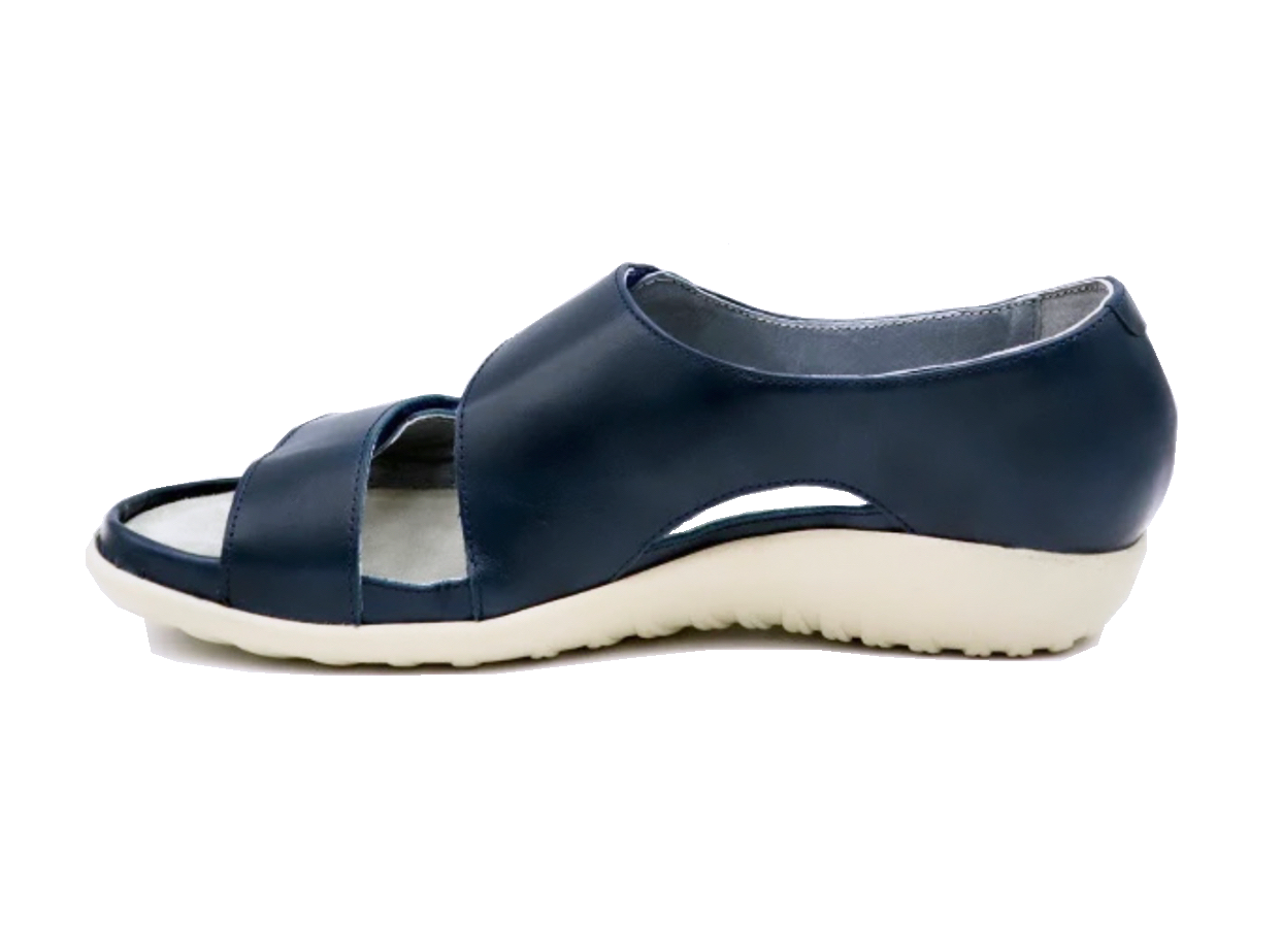 Naot Manawa Intense Blue Leather 2 Strap Velcro Sandals Made In Israel