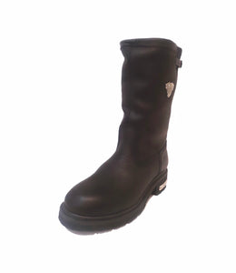 Johnny Reb Bomber 500 Black Faux Fur Lined Mid Calf Boot
