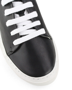 Bueno Salem Black Leather 5 Eyelet Shoe Made In Turkey