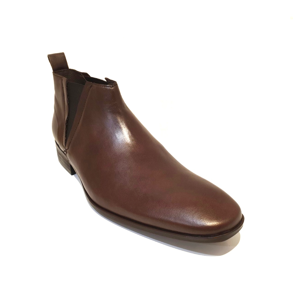 Brando Gaspare Antik T Moro Brown Leather Chelsea Boot Made In Italy
