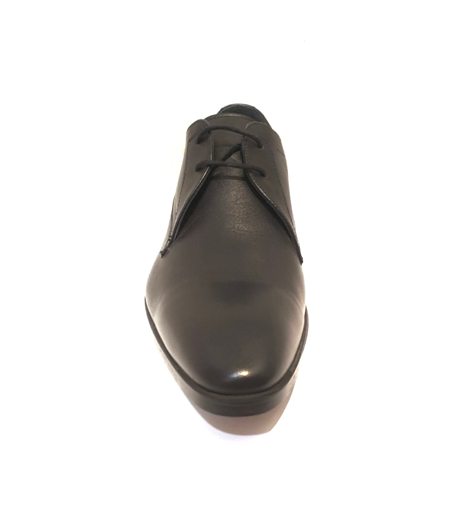 Brando 2216 Black Antic Leather 2 Eyelet Dress Shoe Made In Turkey