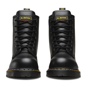 Dr. Martens Black Icon Steel Toe Fine Haircell Ankle 7 Eyelet Boot