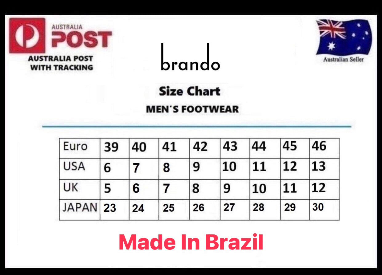 Brando 225004 Vitello Black Leather 4 Eyelet Semi Brogue Made In Brazil