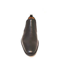Imaschi Gold 8534 Vitello Nero Black Leather Chelsea Boot Made In Italy