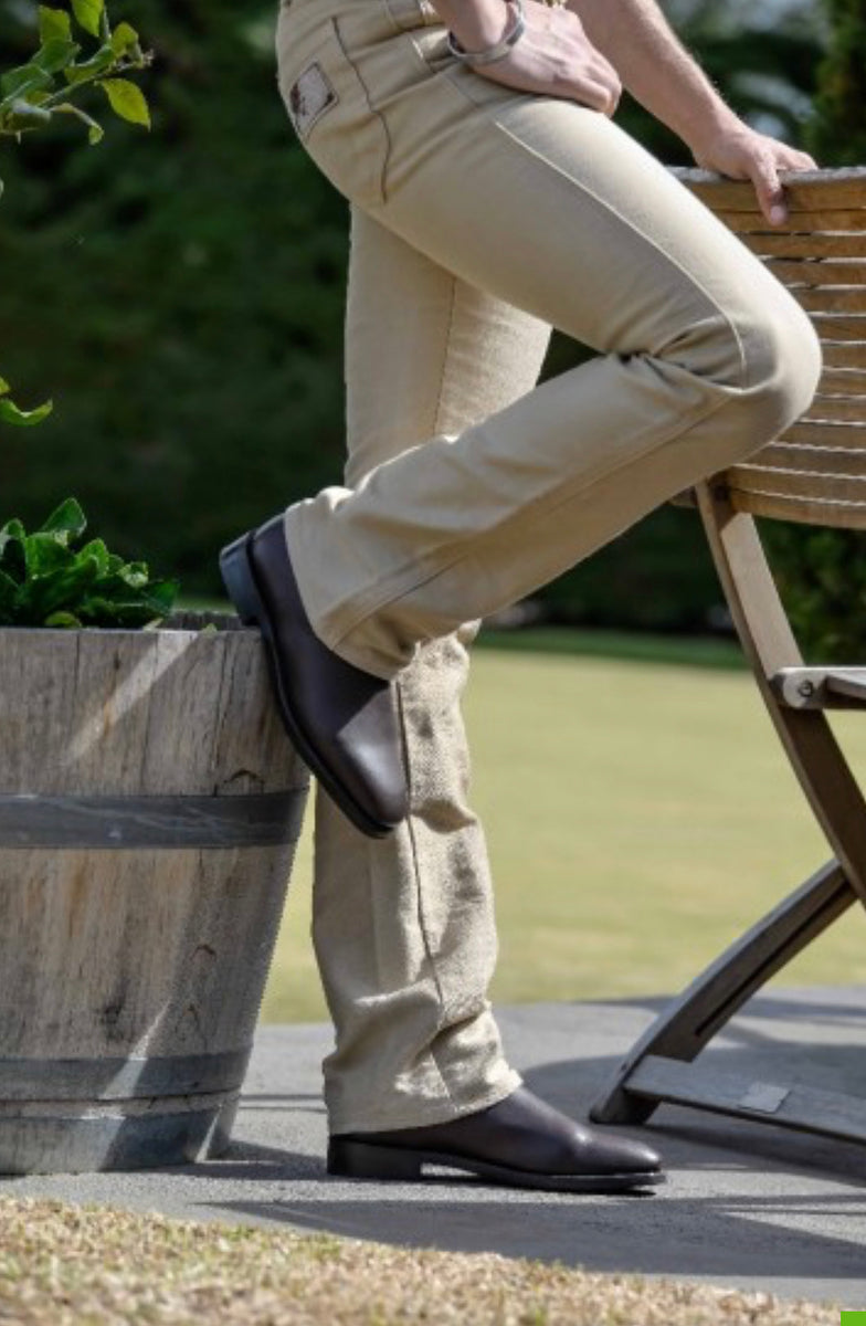 Baxter Goulburn Brown One Piece Rubber Sole Chelsea Dress Boot