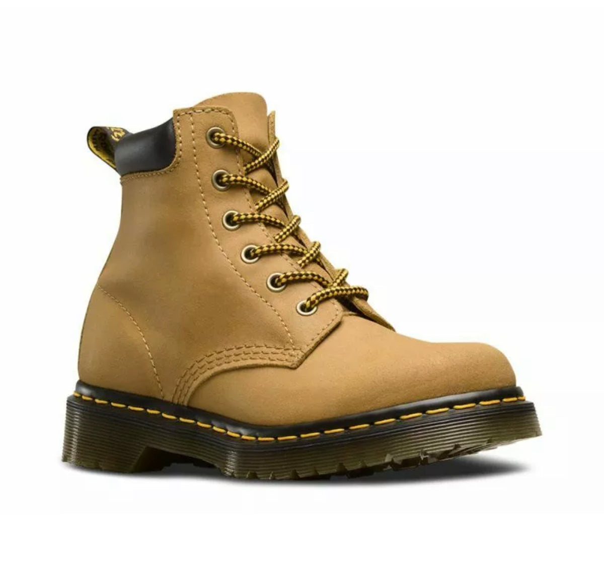 Martens 939 Tan Brun Clair Greasy Suede Eyelet Ankle Boot