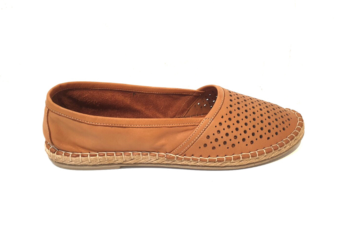 Bueno Tikka Coconut Perforated Slip On Shoe Made In Turkey