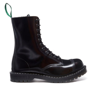 Solovair Black Steel Toe 11 Eyelet Boot Made In England