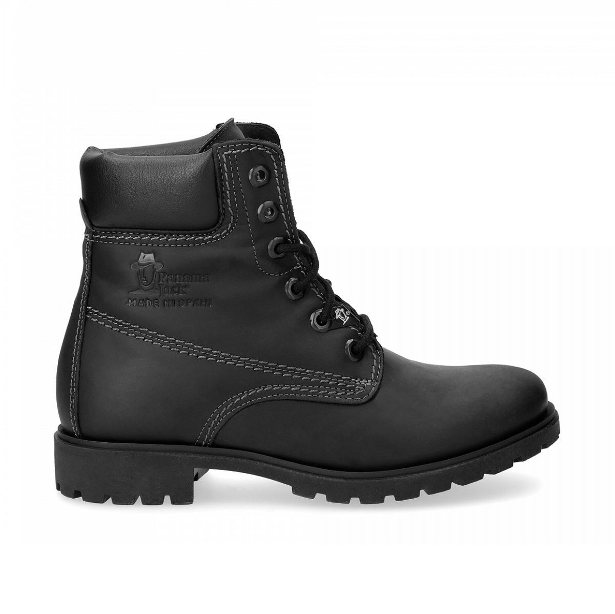 Panama Jack Panama 03 B3 Black Waterproof 6 Eyelet Ankle Boot Made In