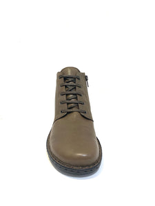 Relax 291-036 Fango Taupe Lace Up Zip Ankle Made In Albania