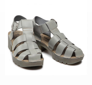Fly London Emme511Fly Cloud Grey Bridle Sandal Made In Portugal