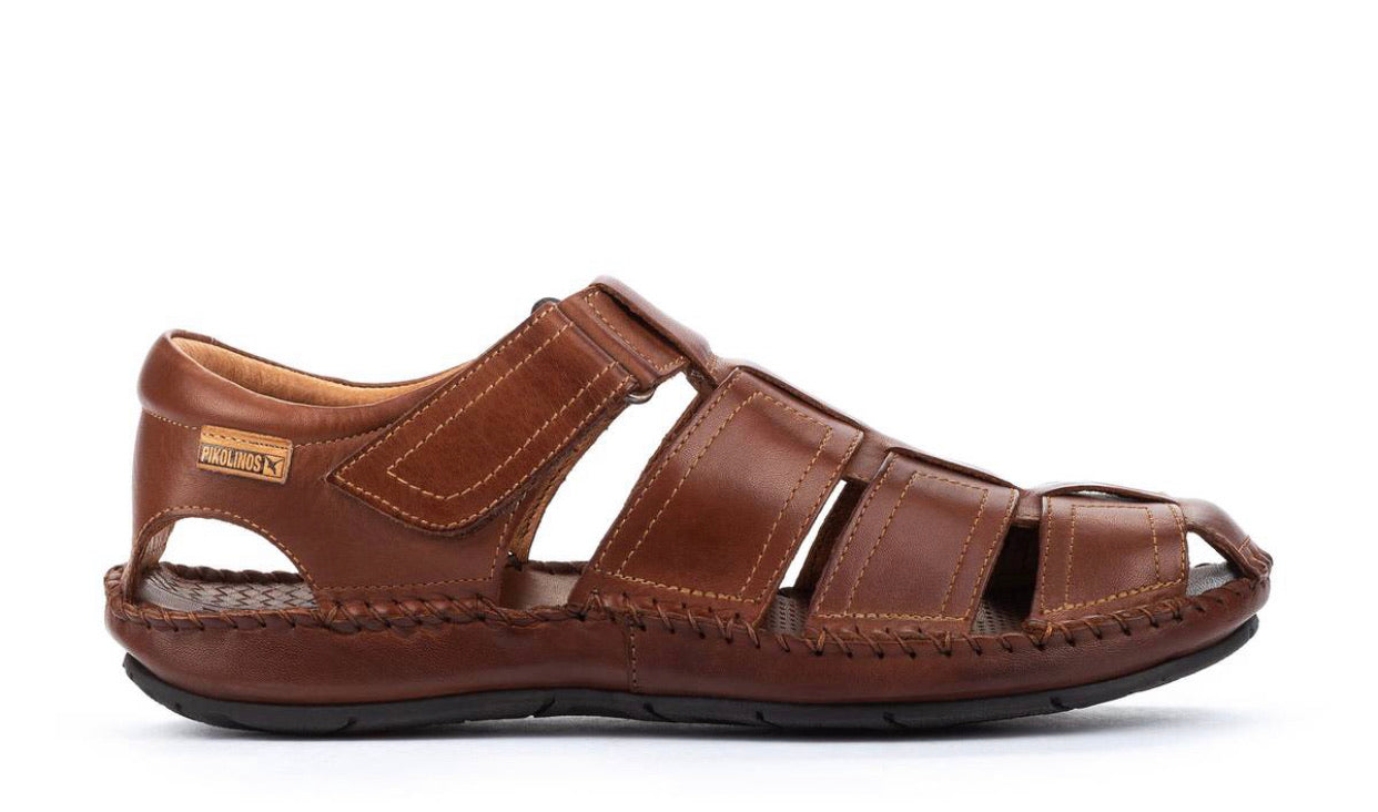 Pikolinos 06J-5433 Cuero Leather Sandals Mens Velcro Made In Spain