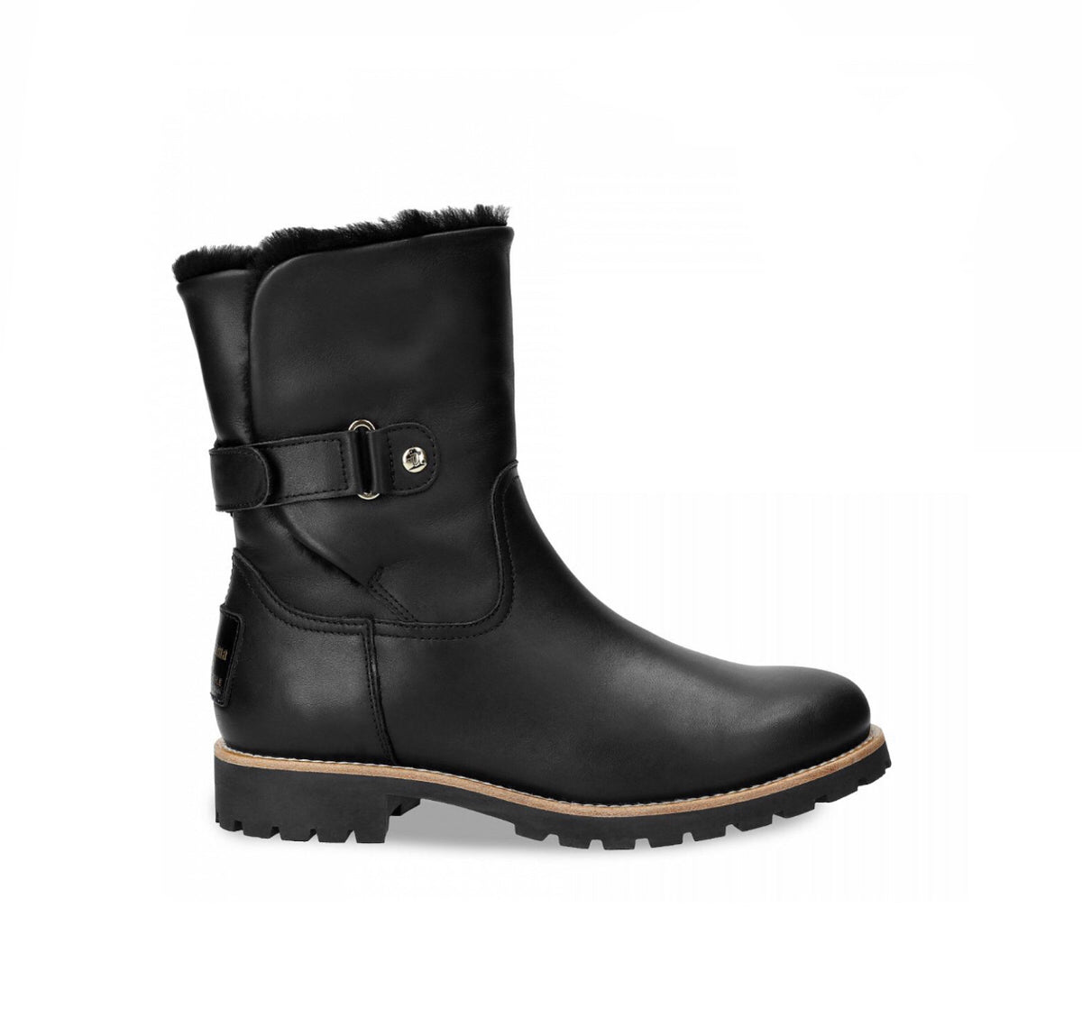 Panama Jack Felia Igloo Black Sheepskin Waterproof Mid Calf Boot Made