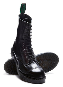 Solovair Black Steel Toe 11 Eyelet Boot Made In England