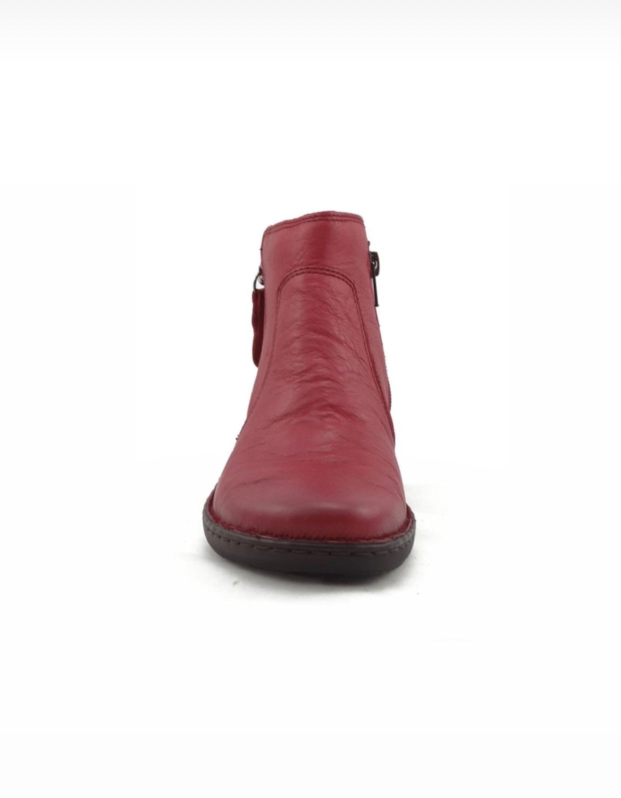 Relax Rosso Red 291-002 Double Zip Ankle Made In Albania