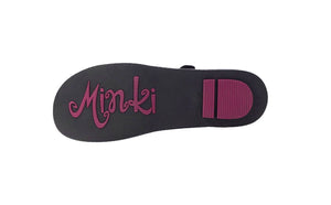 Minki Madge Black Ladies Mary Jane Velcro Strap