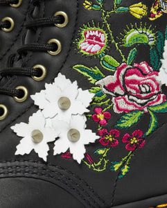 Dr. Martens 1490 Bloom Black Nappa Floral 10 Eyelet Boot