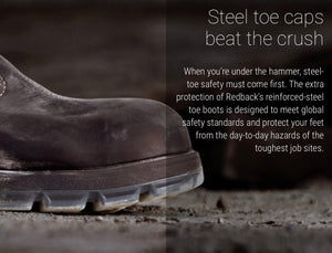 Redback USBOK Claret Brown Steel Toe Chelsea Boot Made In Australia