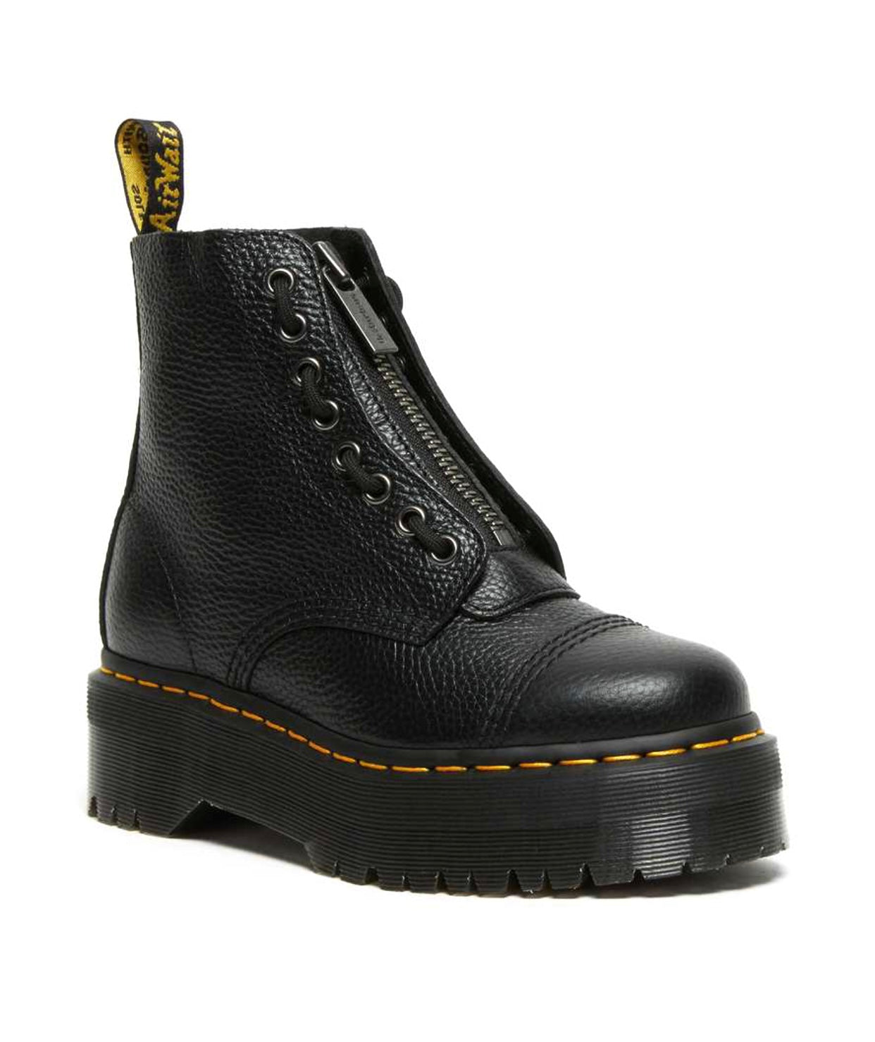 Dr. Martens Sinclair Black Milled Nappa Zip Ankle 8 Eyelet Boot