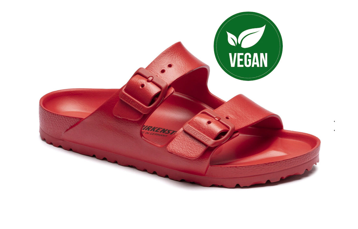Red sales vegan birkenstocks
