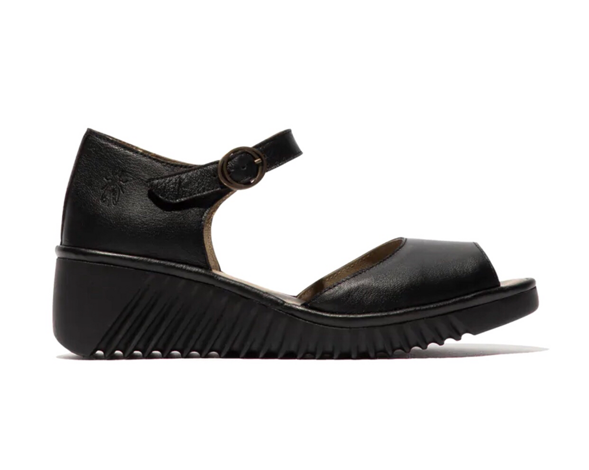 Fly london peep deals toe wedge