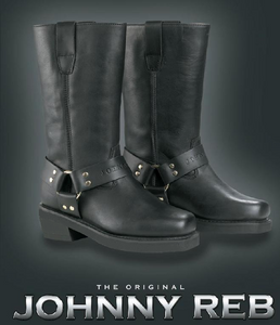 Johnny Reb Black Classic Long Pull On Boot