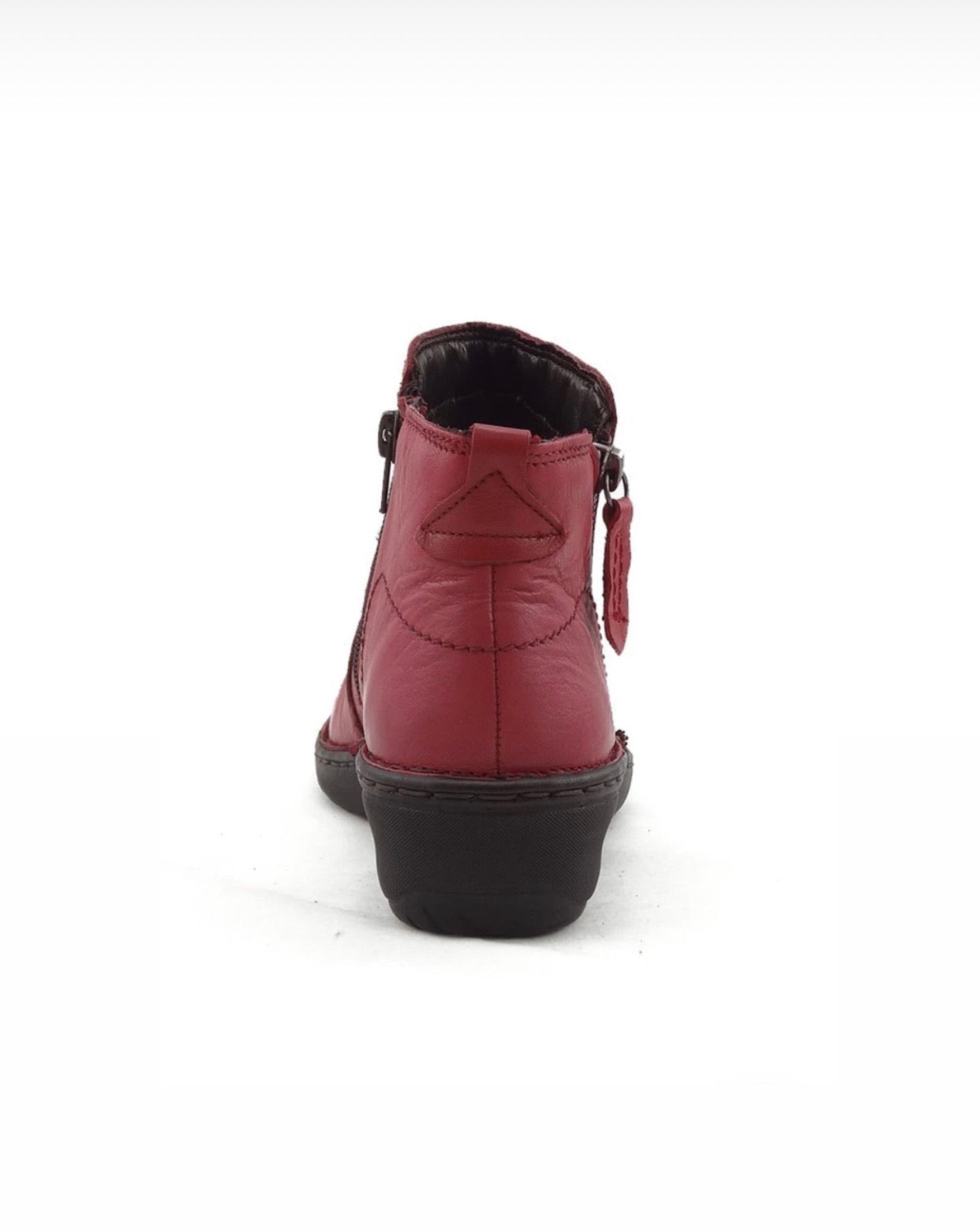 Relax Rosso Red 291-002 Double Zip Ankle Made In Albania