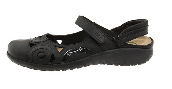 Naot Rongo Black Combo Leather Ladies Sandals Made In Israel