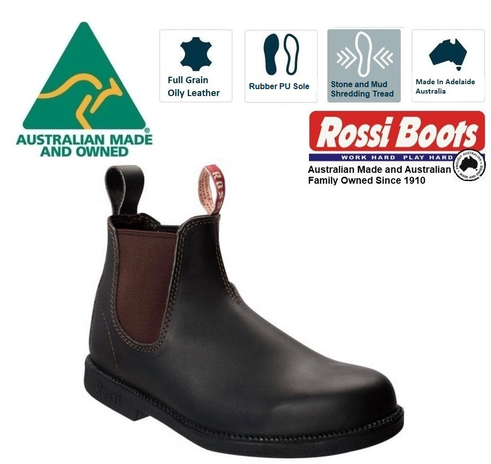 Redback USBOK Chelsea Boots Puntale In Acciaio – Marrone Claret, Taglia 39 – Antiscivolo, Idrorepellenti, Made In Australia - 3