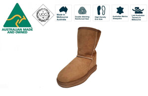 Ugg Australia Tidal 3/4 Chestnut Mid Calf Sheepskin Boot Made In Australia