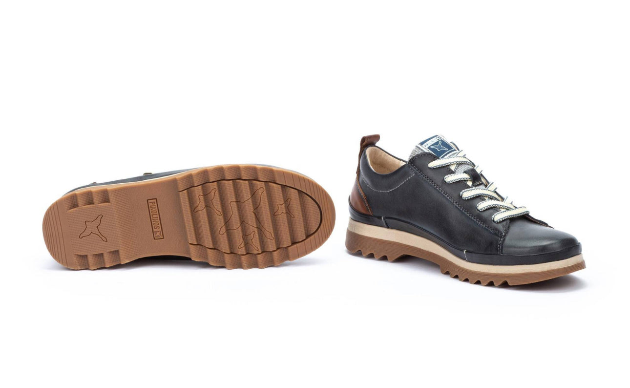 Pikolinos Vigo W3W-6979 Ocean Navy Blue 5 Eyelet Zip Shoe